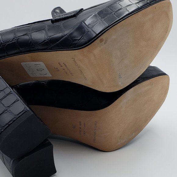 New - Perla Formentini Leather Heels - US Size 7.5 - Picture 4 of 5